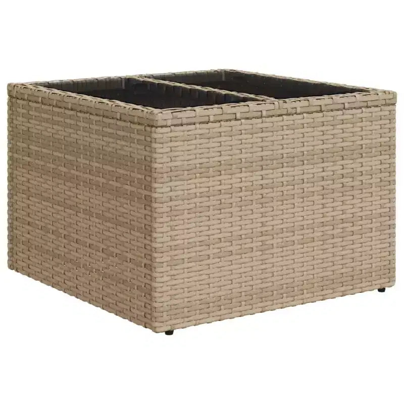 vidaXL Salon de jardin 11 pièces avec coussins en résine tressée beige