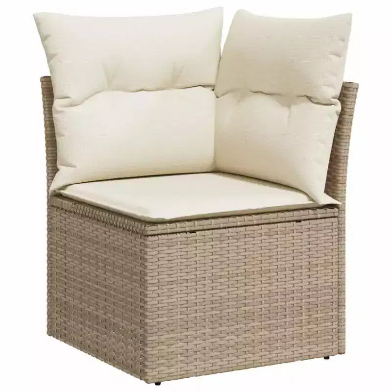 vidaXL Salon de jardin 6 pièces en résine tressée avec coussins