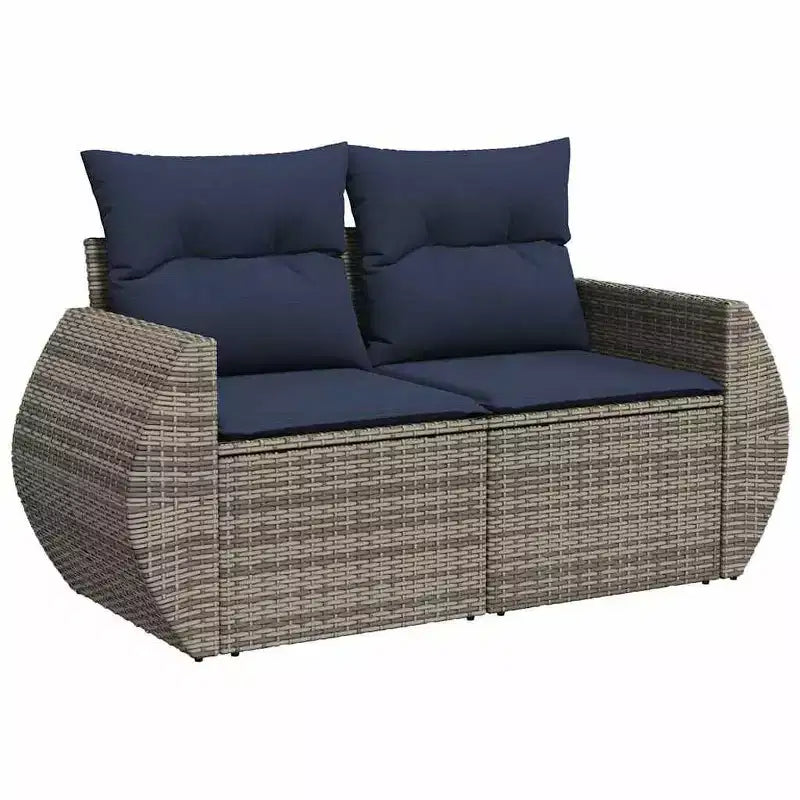 vidaXL Salon de jardin 8 pièces avec coussins résine tressée