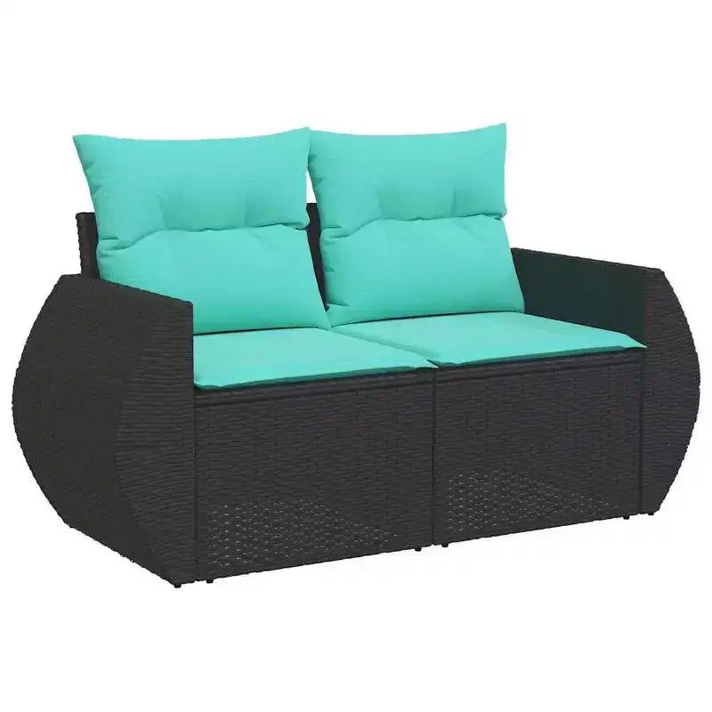 vidaXL Salon de jardin 8 pièces avec coussins résine tressée