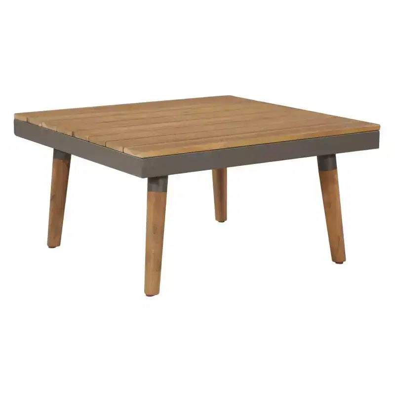 vidaXL Salon de jardin 4 pièces avec coussins en bois d'acacia massif marron
