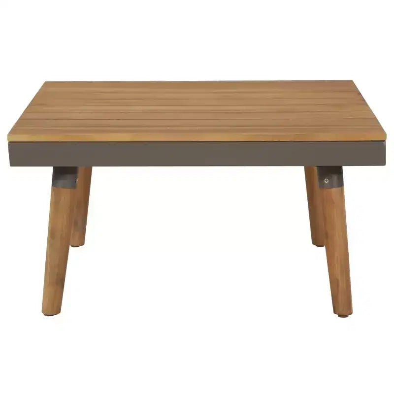 vidaXL Salon de jardin 4 pièces avec coussins en bois d'acacia massif marron