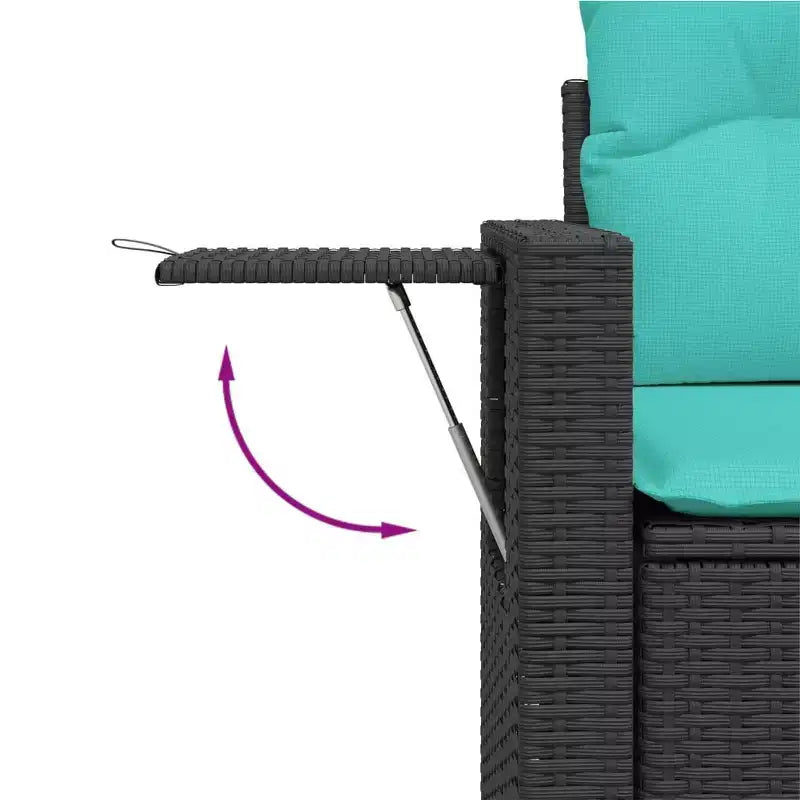 vidaXL Ensemble de canapés de jardin 10 pièces avec coussins en rotin synthétique noir