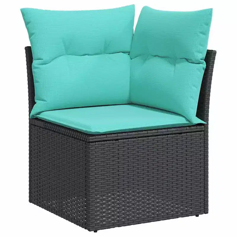 vidaXL Salon de jardin 11 pcs avec coussins résine tressée