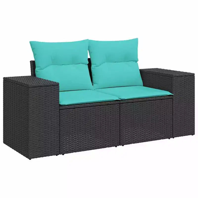 vidaXL Salon de jardin 11 pcs avec coussins résine tressée