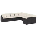 vidaXL Garden Sofa Set Black PE Rattan Large Modular Garden Sofa Set