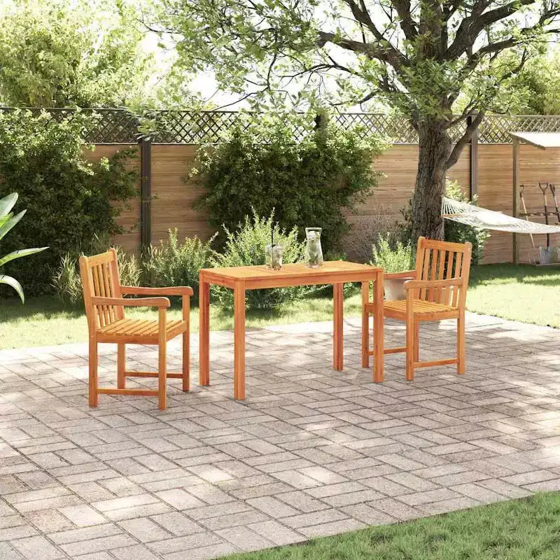 vidaXL Salon de jardin 3 pcs Marron Bois d'acacia massif