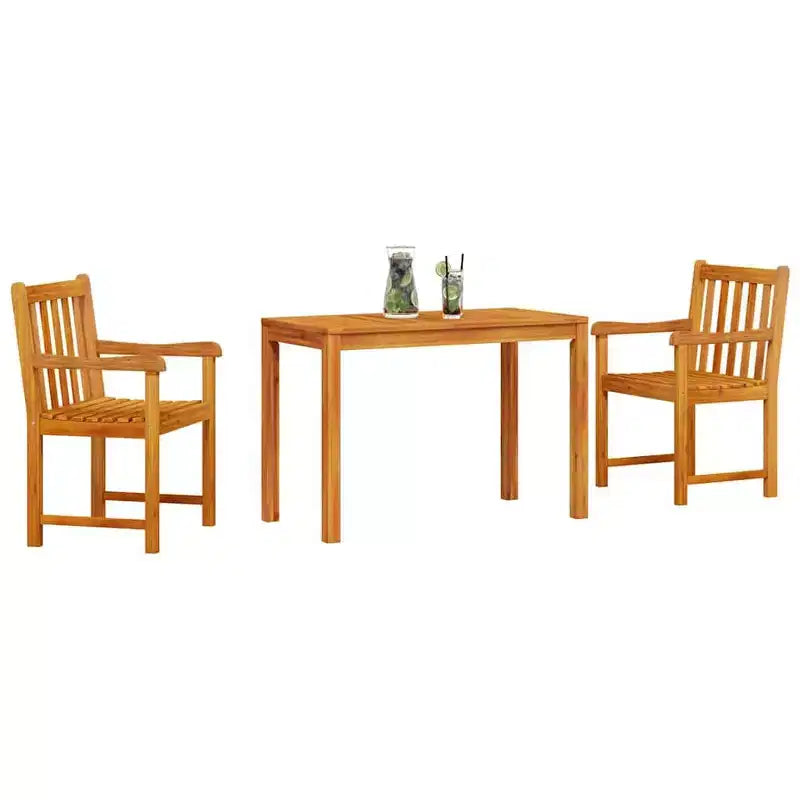 vidaXL Salon de jardin 3 pcs Marron Bois d'acacia massif