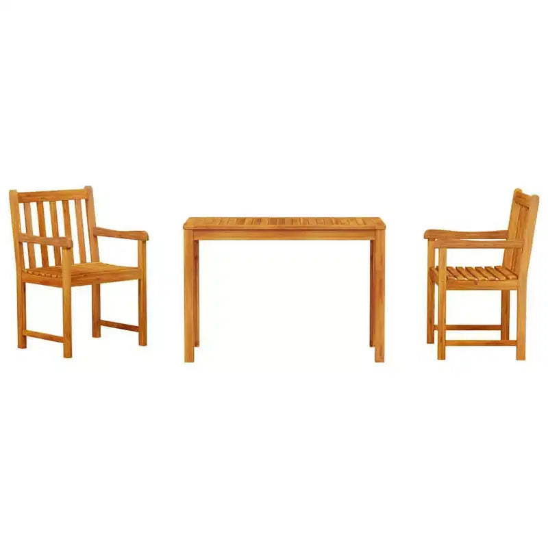 vidaXL Salon de jardin 3 pcs Marron Bois d'acacia massif