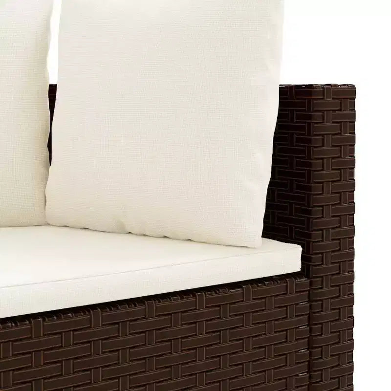 vidaXL Salon de jardin avec coussins 10 pièces en résine tressée