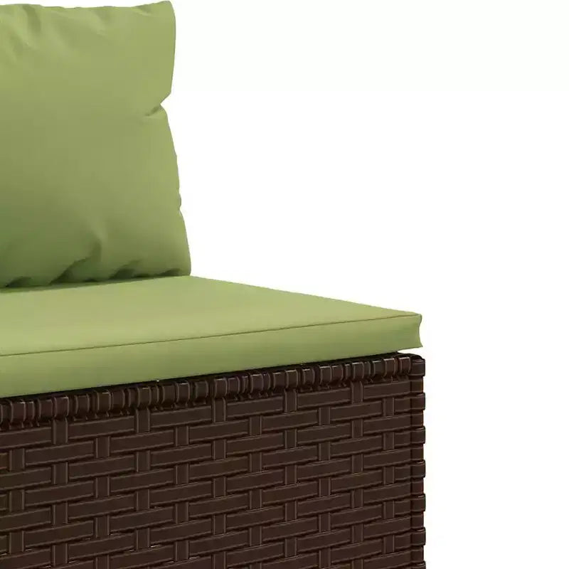 vidaXL Salon de jardin avec coussins 10 pièces en résine tressée
