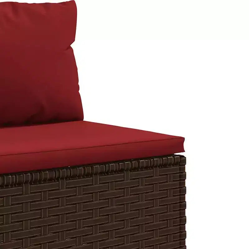 vidaXL Salon de jardin avec coussins 10 pièces en résine tressée