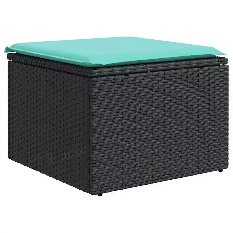 vidaXL Salon de jardin avec coussins, table et canapés, 7 pièces, en rotin synthétique