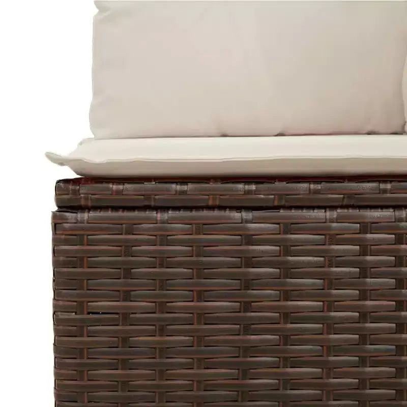 vidaXL Salon de jardin 9 pcs avec coussins résine tressée