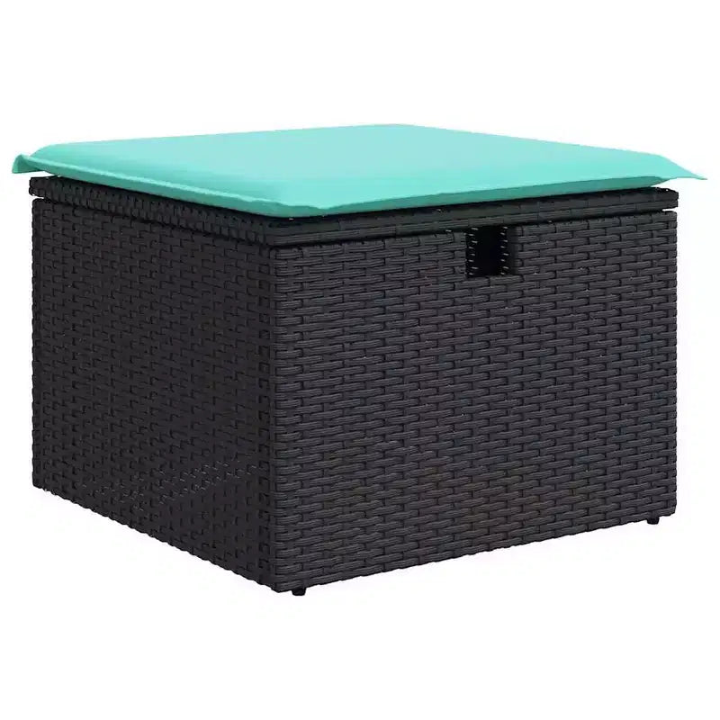 vidaXL Salon de jardin avec coussins, canapé d'angle, 6 pièces, résine tressée