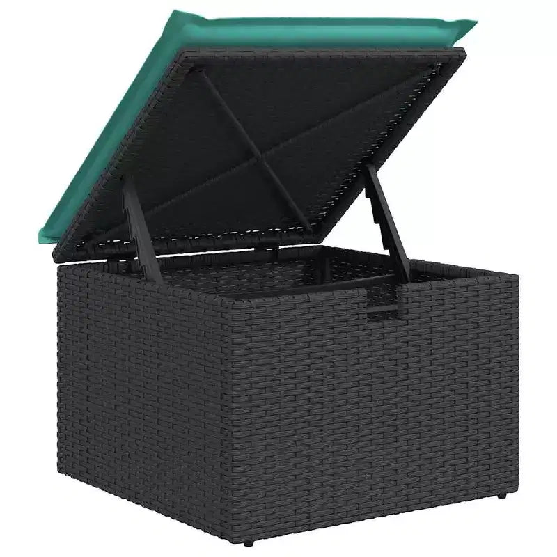 vidaXL Salon de jardin avec coussins, canapé d'angle, 6 pièces, résine tressée