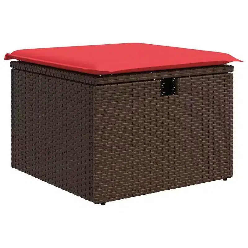 vidaXL Salon de jardin avec coussins, canapé d'angle, 6 pièces, résine tressée
