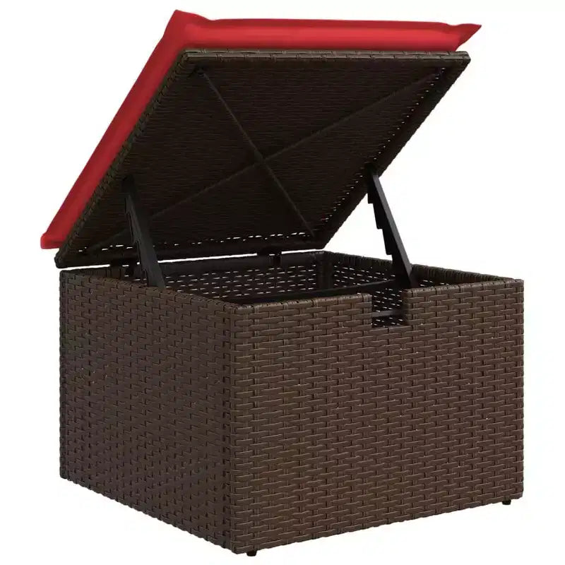 vidaXL Salon de jardin avec coussins, canapé d'angle, 6 pièces, résine tressée