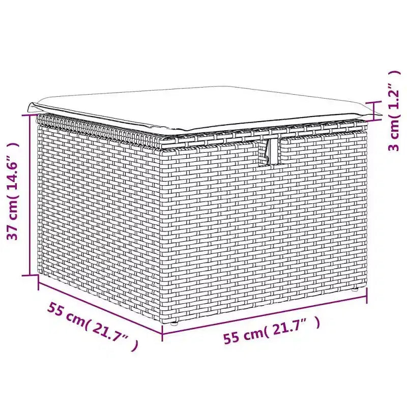 vidaXL Salon de jardin avec coussins, canapé d'angle, 6 pièces, résine tressée