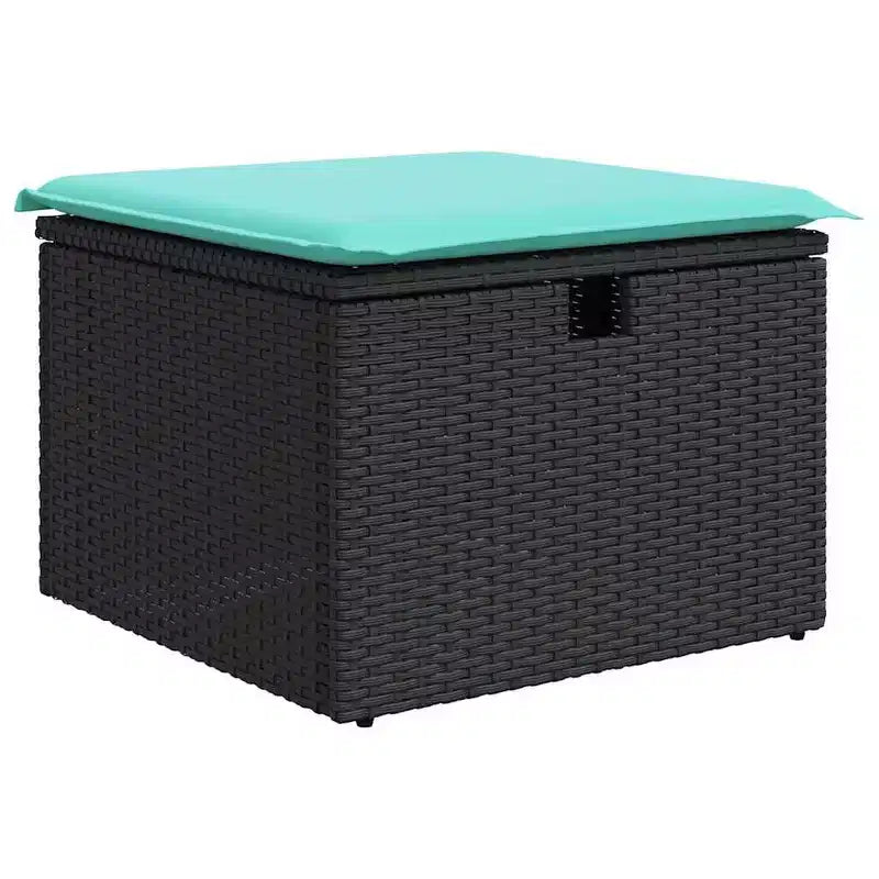 vidaXL Salon de jardin avec coussins, canapé d'angle, 6 pièces, résine tressée