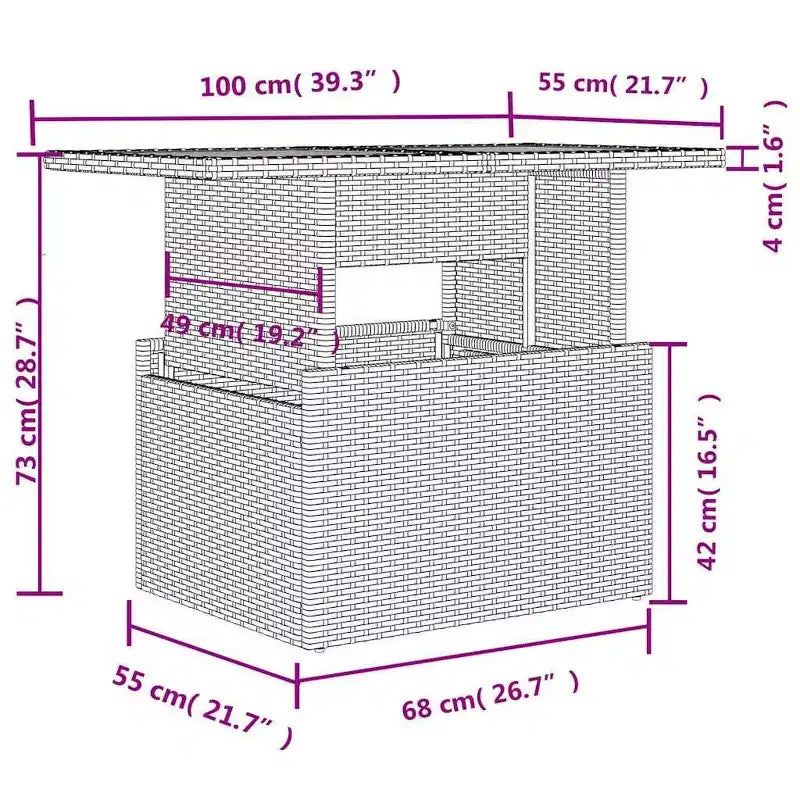 vidaXL Ensemble de canapé de jardin 7 pièces avec coussins résine tressée
