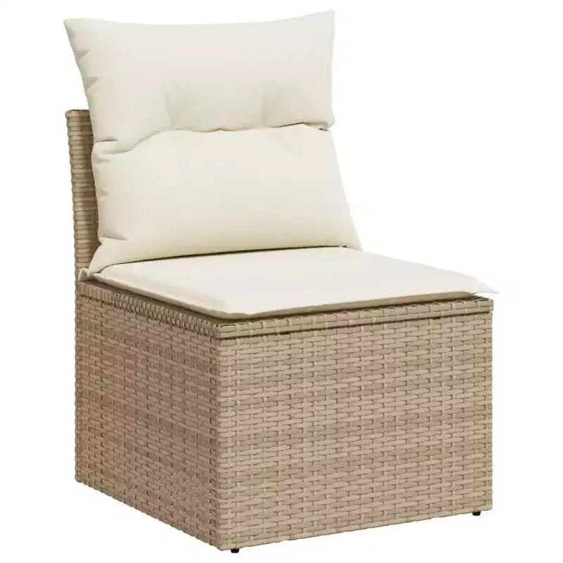 vidaXL Salon de jardin 5 pièces avec coussins en résine tressée