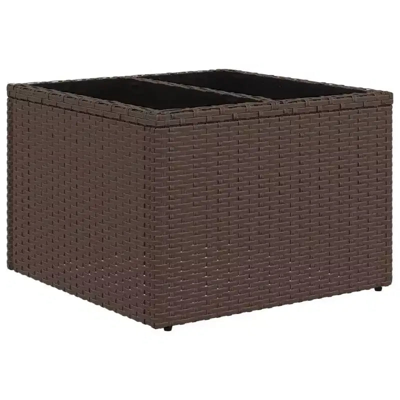 vidaXL Salon de jardin 10 pcs avec coussins résine tressée marron