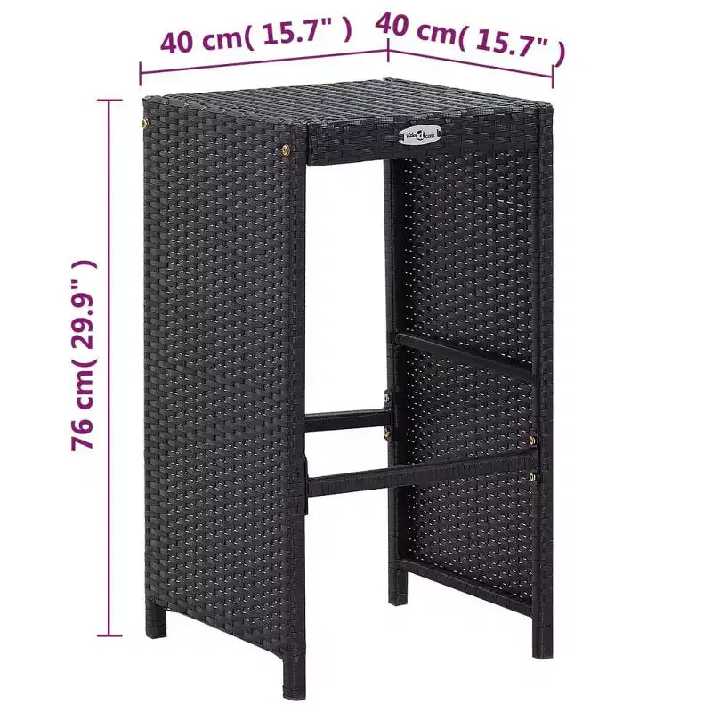vidaXL Ensemble de bar de jardin Table et chaises d'extérieur 7 pièces en résine tressée