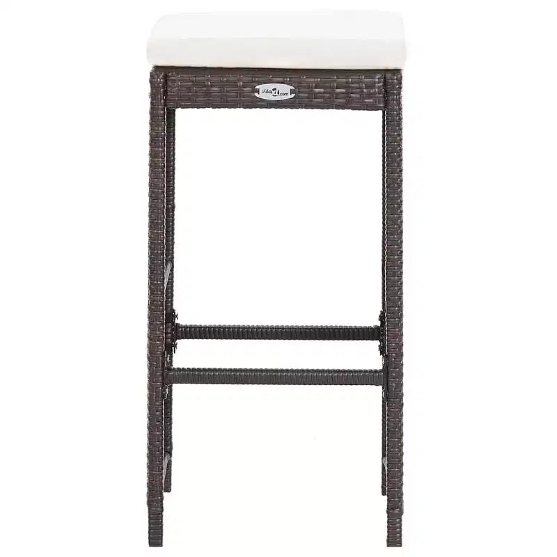 vidaXL Ensemble de bar de jardin Table et chaises d'extérieur 7 pièces en résine tressée