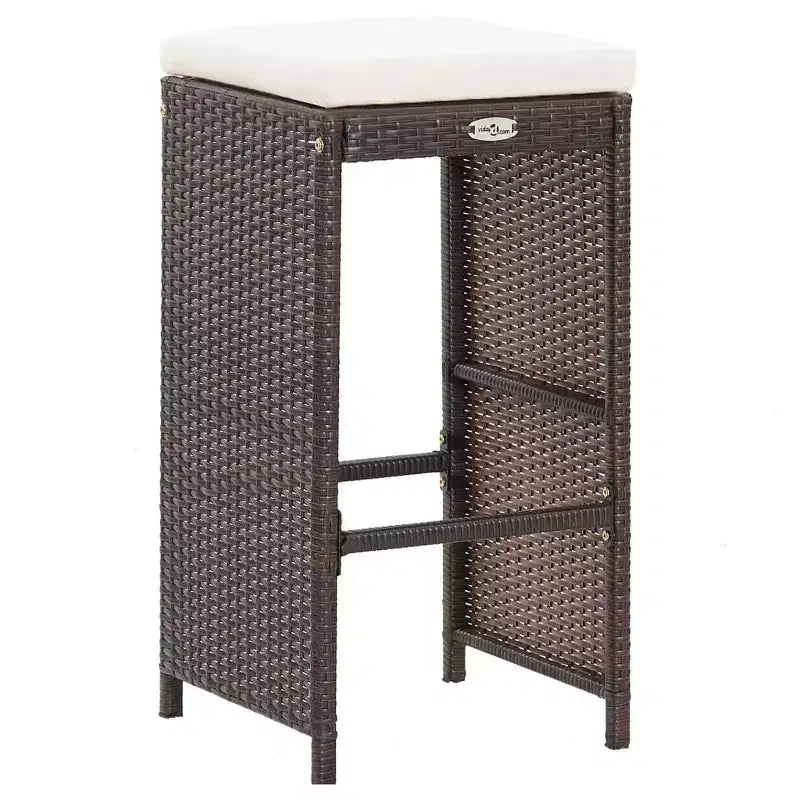 vidaXL Ensemble de bar de jardin Table et chaises d'extérieur 7 pièces en résine tressée