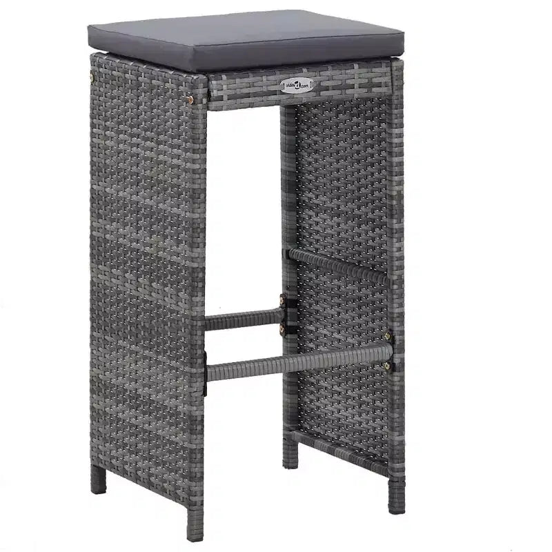 vidaXL Ensemble de bar de jardin Table et chaises d'extérieur 7 pièces en résine tressée