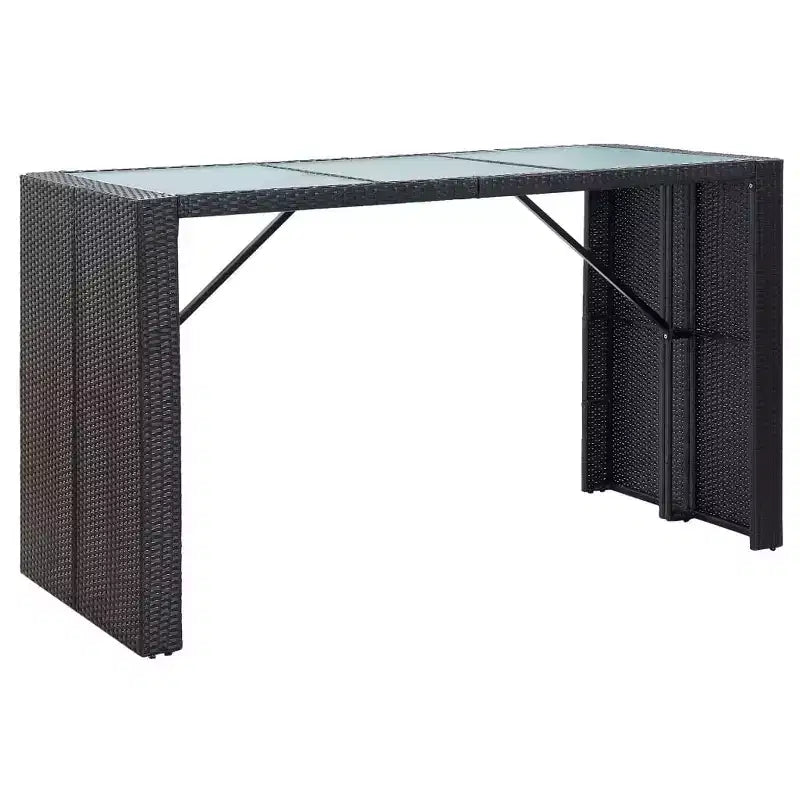 vidaXL Ensemble de bar de jardin Table et chaises d'extérieur 7 pièces en résine tressée