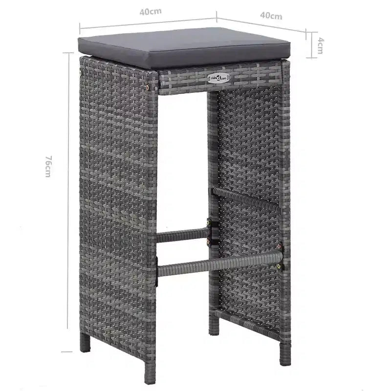 vidaXL Ensemble de bar de jardin Table et chaises d'extérieur 7 pièces en résine tressée