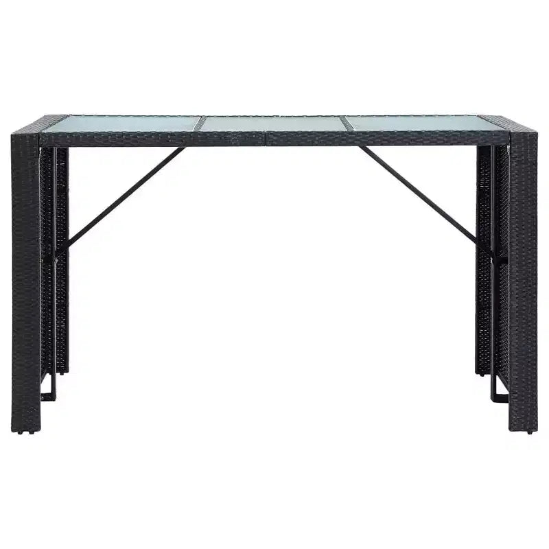 vidaXL Ensemble de bar de jardin Table et chaises d'extérieur 7 pièces en résine tressée