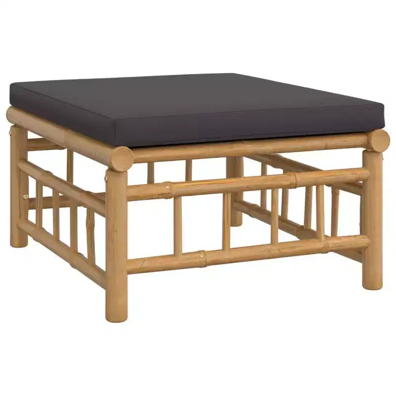 vidaXL Salon de jardin 5 pièces avec coussins Bambou