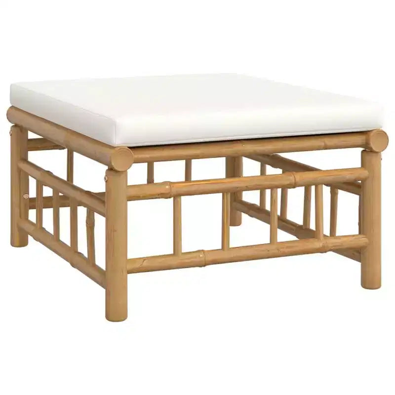 vidaXL Salon de jardin 5 pièces avec coussins Bambou