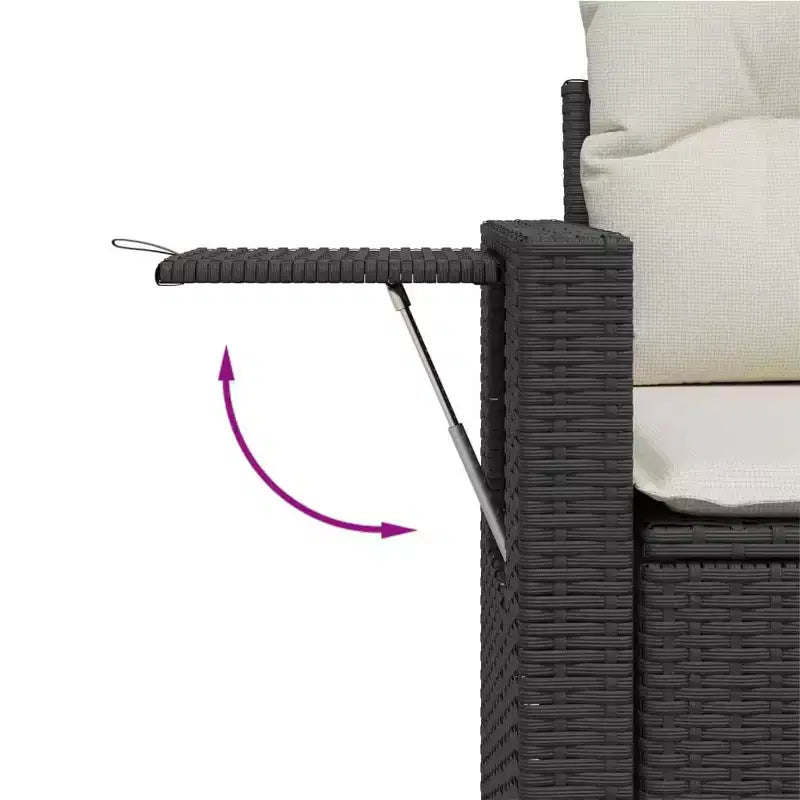 vidaXL Salon de jardin 10 pcs avec coussins Résine tressée