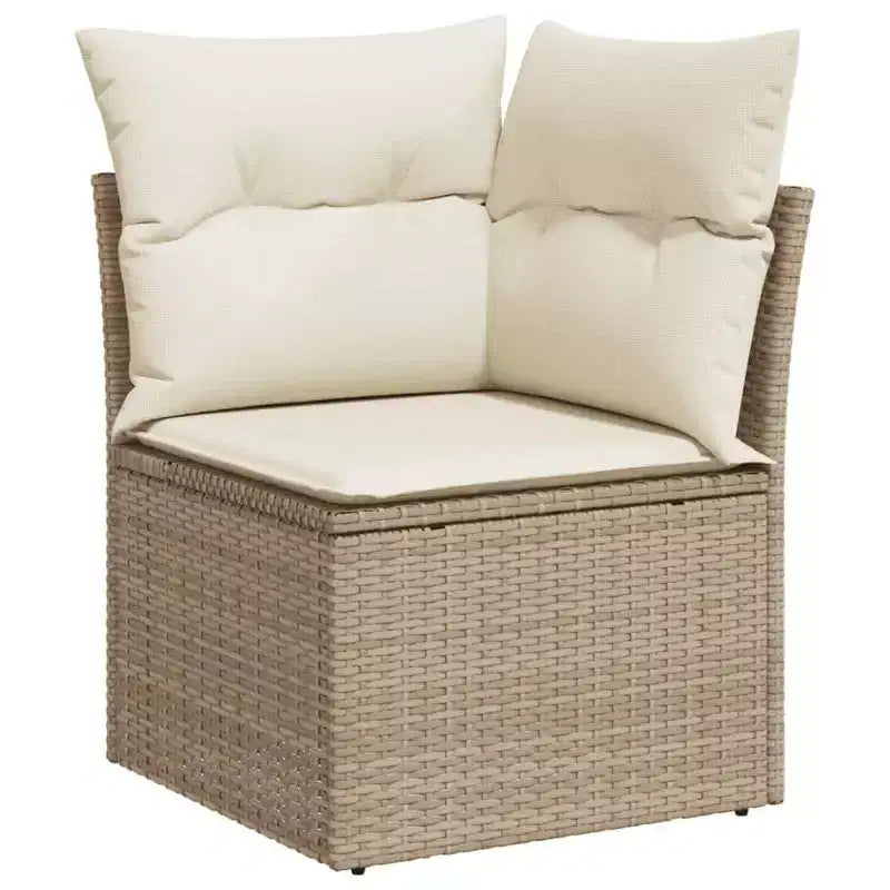 vidaXL Salon de jardin 10 pcs avec coussins Résine tressée