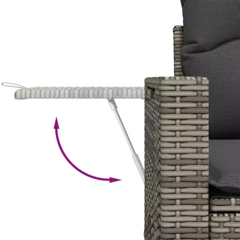 vidaXL Salon de jardin 10 pcs avec coussins Résine tressée