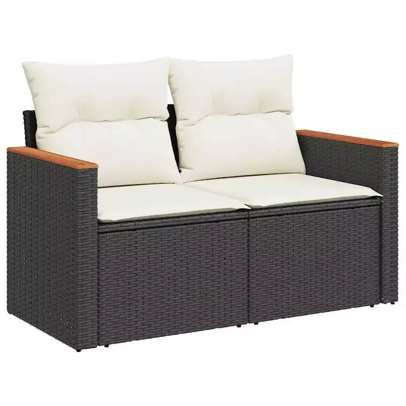 vidaXL Salon de jardin 12 pcs avec coussins résine tressée