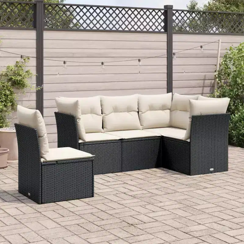 vidaXL Salon de jardin 6 pièces avec coussins en résine tressée – Plusieurs coloris et modèles au choix
