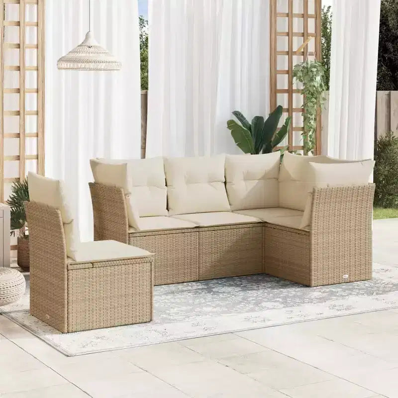 vidaXL Salon de jardin 6 pièces avec coussins en résine tressée – Plusieurs coloris et modèles au choix