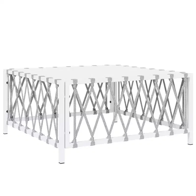 vidaXL Salon de jardin 10 pièces canapé d'angle de jardin avec coussins en acier