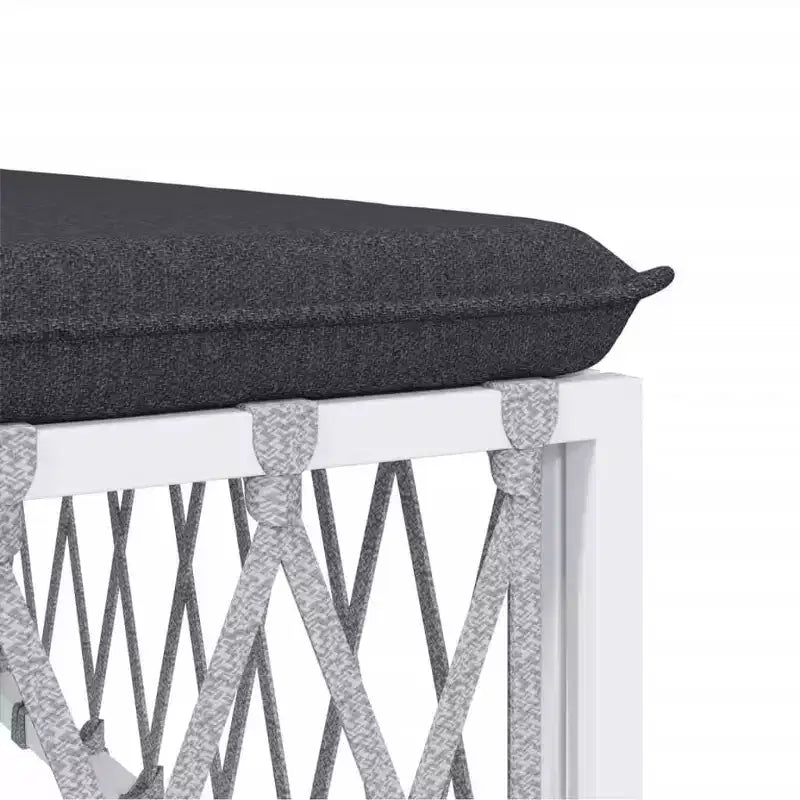 vidaXL Salon de jardin 10 pièces canapé d'angle de jardin avec coussins en acier