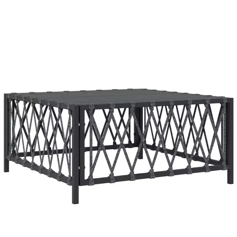 vidaXL Salon de jardin 10 pièces canapé d'angle de jardin avec coussins en acier