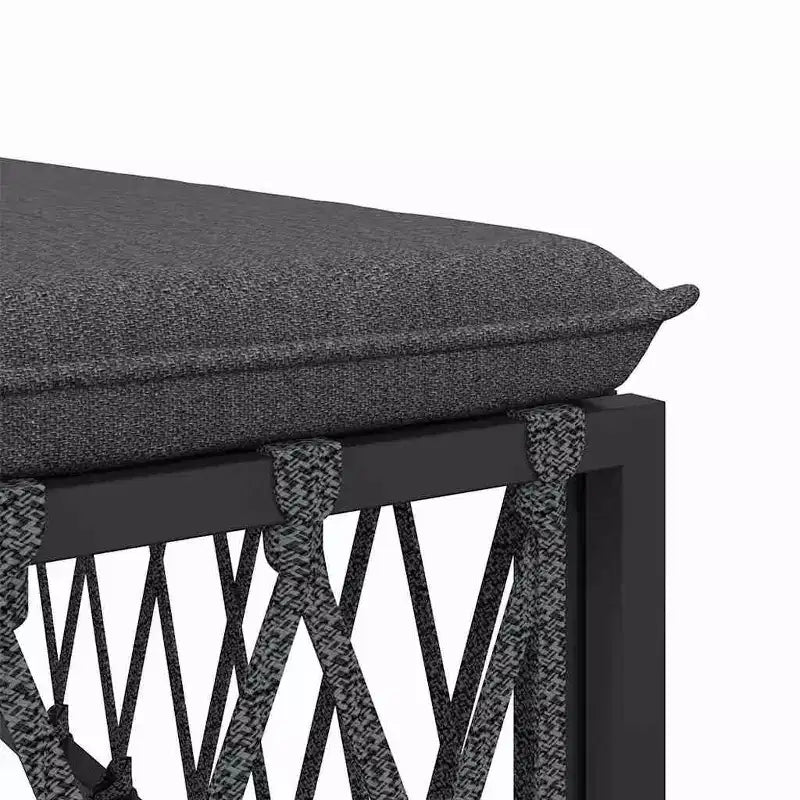 vidaXL Salon de jardin 10 pièces canapé d'angle de jardin avec coussins en acier