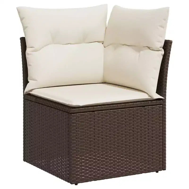 vidaXL Salon de jardin 6 pièces avec coussins, en résine tressée, modulable, table réglable, plusieurs couleurs