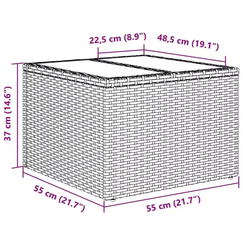vidaXL Ensemble de canapés de jardin 2 pièces avec coussins en poly rotin et verre