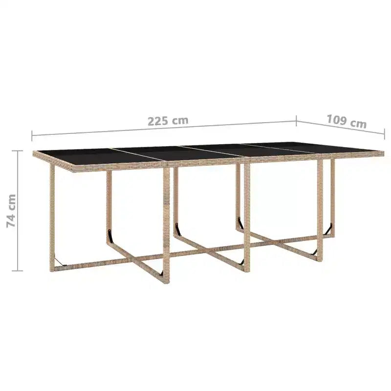 vidaXL Ensemble de salle à manger d'extérieur avec coussins, table et chaises, 13 pièces, en résine tressée