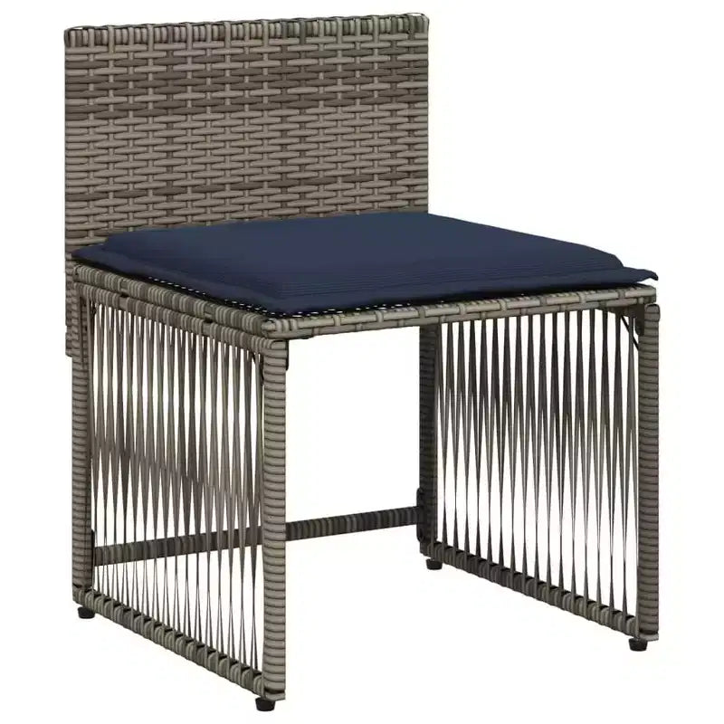 vidaXL Ensemble repas de jardin 7 pièces en résine tressée avec coussins Marron/Gris/Noir